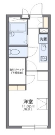 レオパレスシャルムIIの物件間取画像